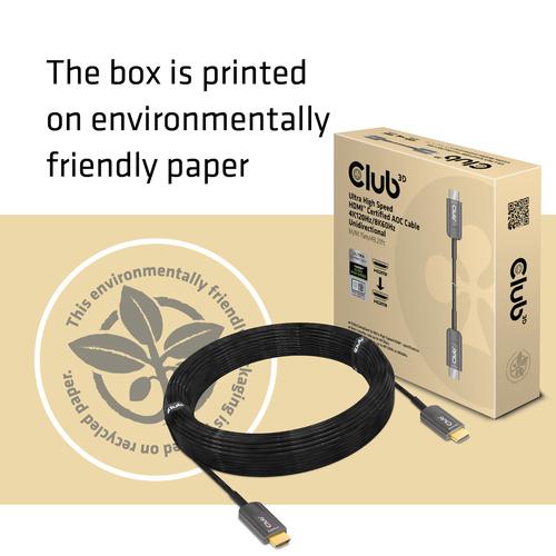 CLUB3D Ultra High Speed ​​HDMI 2.1™ gecertificeerde AOC-kabel 4K120Hz/8K60Hz Unidirectioneel M/M 15m - Image 9