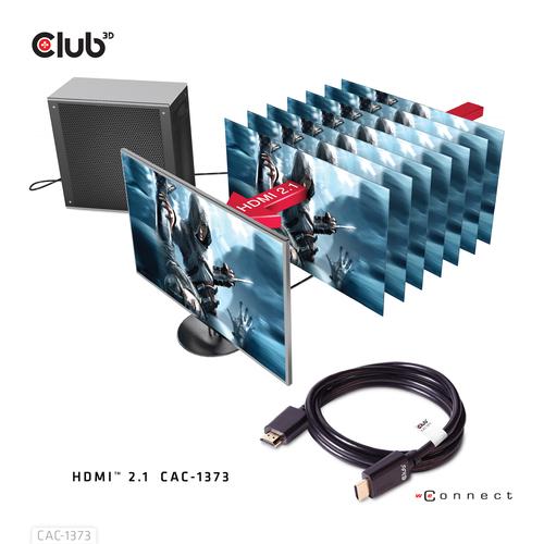 CLUB3D Ultra High Speed ​​HDMI™2.1 gecertificeerde kabel 4K120Hz, 8K60Hz 48Gbps M/V 3 meter - Image 5