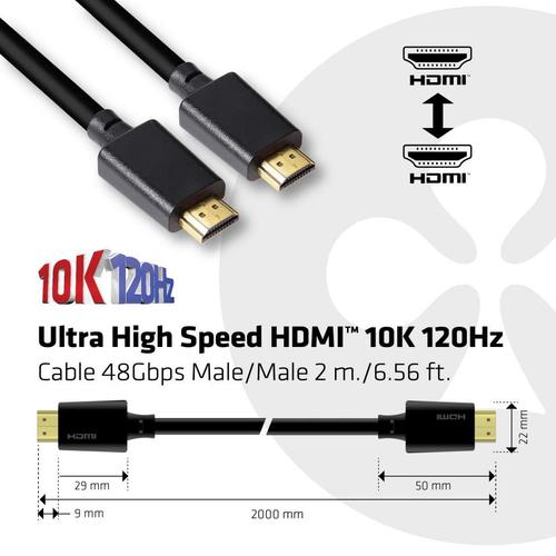 CLUB3D Ultra High Speed HDMI 4K120Hz, 144Hz Certified Cable 48Gbps M/M 2 m / 6.56 ft - Image 9