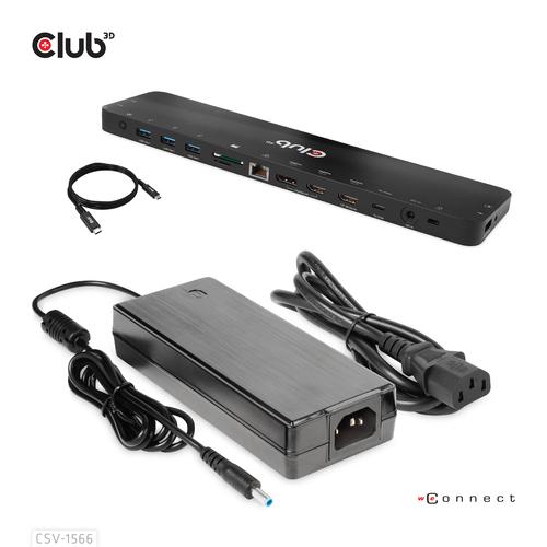 CLUB3D Universeel Docking station met 120W max/Power adapter voor het opladen van de allerzwaarste laptops met USB type C aansluiting, 2x HDMI, 1x DP( DisplayLink™ gecertificieerd en DP alt modus ) - Image 8