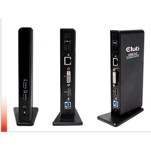 CLUB3D UNIVERSEEL USB 3.0 Type A 1x HDMI 1x DVI ,UTP aansluitingen DisplayLink™ gecertificeerd Docking Station - Image 1