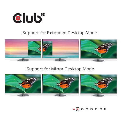 CLUB3D UNIVERSEEL USB Gen1 Type-C Triple Display Dockstation met 65 Watt voor het opladen van een lichte laptop * 1x VGA, 1x HDMI, 1x DP* ( DP ALT MODUS) - Image 4