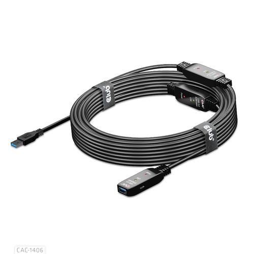 CLUB3D USB 3.2 Gen1 Active Repeater Cable 15m/ 49.2 ft M/F 28AWG - Image 3