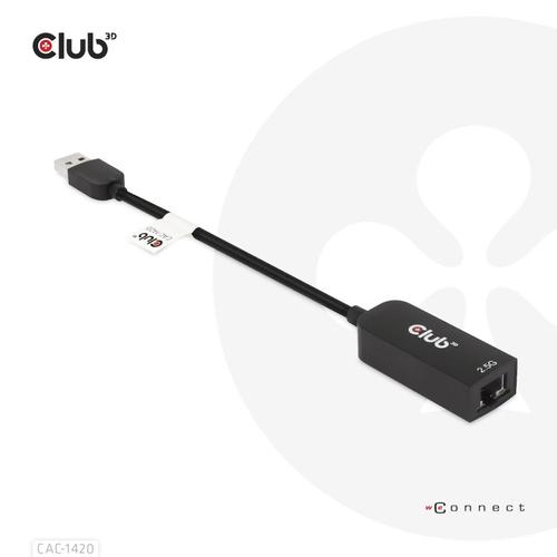 CLUB3D USB 3.2 Gen1 Type A to RJ45 2.5Gbps Adapter - Image 3