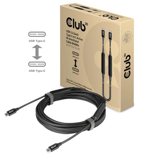 CLUB3D USB 3.2 Gen2 Type C naar C Actieve Bi-directionele Kabel 8K60Hz (alt modus) M/M 5m/16.4ft - Image 4