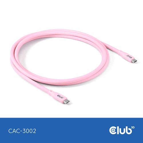 CLUB3D USB C oplaadkabel roze siliconen & tangle-free - Image 7