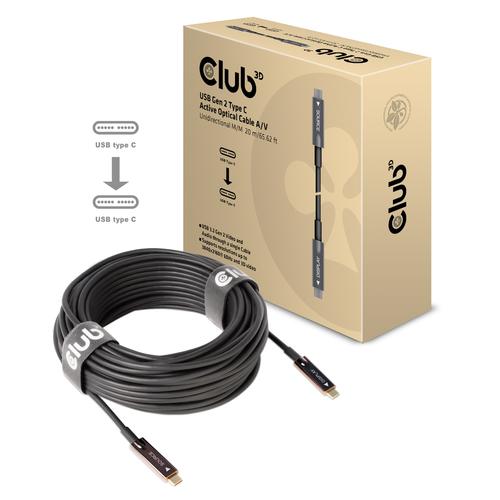 CLUB3D USB Gen 2 Type C actieve optische kabel 4K 60Hz Ultra HD unidirectioneel M/M 20 meter - Image 7