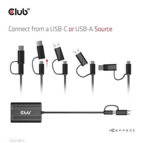 CLUB3D USB Gen1 Type-C/-A to Dual HDMI (4K/30Hz) / VGA (1080/60Hz) - Image 9