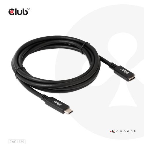 CLUB3D USB Gen1 Type-C Extensie kabel 5Gbps 60W(20V/3A) 4K60Hz M/F 1m/3.28ft - Image 6