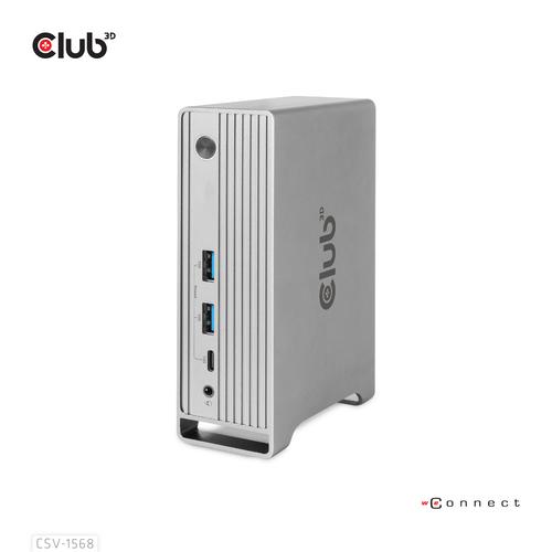 CLUB3D USB type C Universeel docking station 2x USB Gen2 Type-A 1x USB Gen1 Type-A 1x USB Type-A (ROOD) Smart Charging-poort 5V/2.4A Max. • 2x HDMI (DP Alt Mode) 1x DP (DP Alt Mode) 1x VGA 1x RJ45 max.120 Watt opladen - Image 9