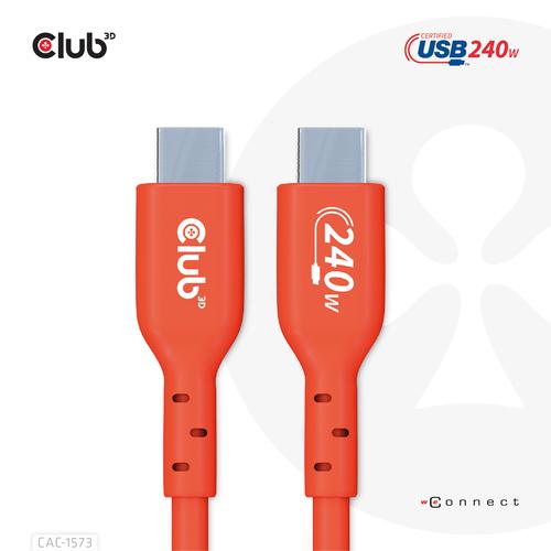 CLUB3D USB2 Type-C Bi-Directional Cable, Data 480Mb,PD 240W(48V/5A) EPR M/M 2m USB IF GECERTIFICEERD - Image 2