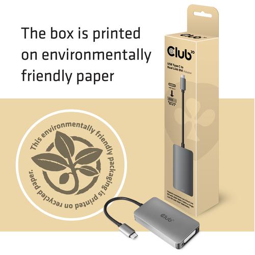 CLUB3D USB3.2 Gen1 Type-C to Dual Link DVI-D HDCP AAN versie Actieve Adapter M/V - Image 4
