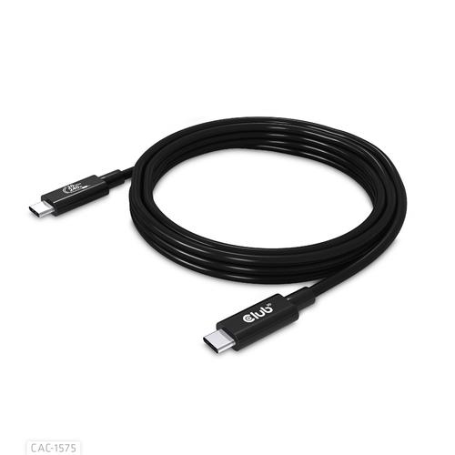 CLUB3D USB4 Gen2x2 Type-C Bi-Directional Cable 4K60Hz, Data 20Gbps, PD 240W(48V/5A) EPR M/M 2m USB IF GECERTIFCIEERD - Image 6