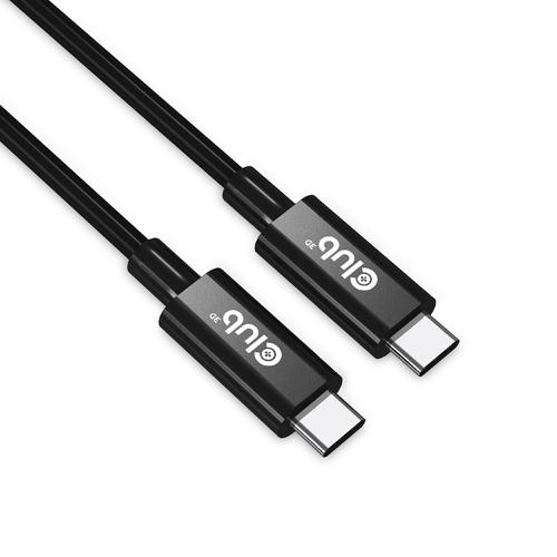 CLUB3D USB4 Gen3x2 Type-C Bi-Directional Cable 8K60Hz or 4K120Hz, Data 40Gbps, PD 240W(48V/5A) EPR M/M 3m / 9.84ft - Image 1