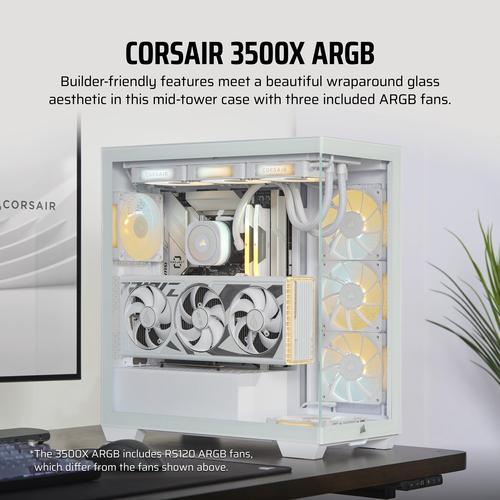 Corsair 3500X ARGB Midi Tower Wit - Image 10