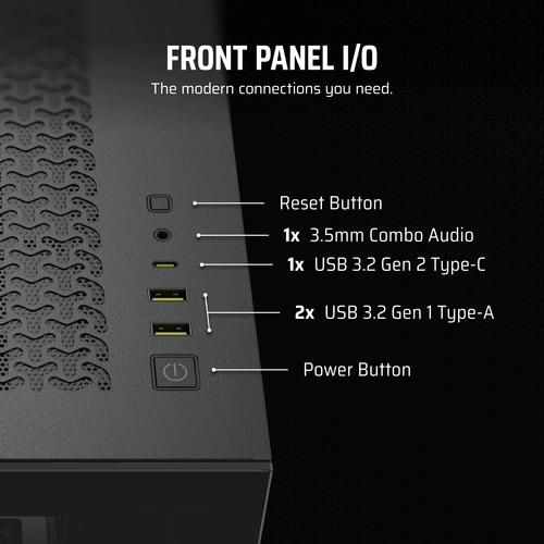 Corsair 3500X Midi Tower Zwart - Image 2