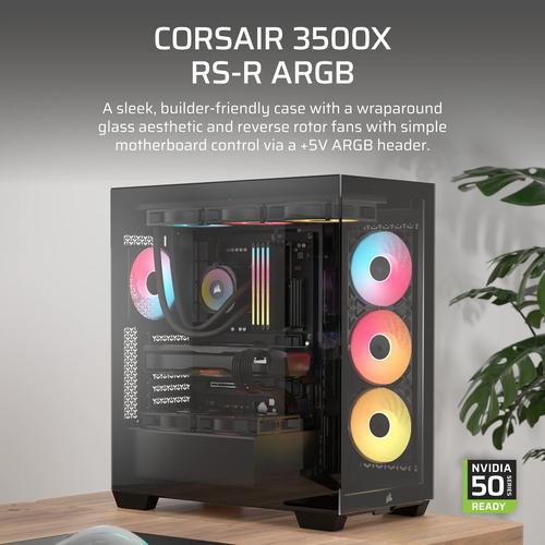 Corsair 3500X RS-R ARGB Midi Tower Zwart - Image 4