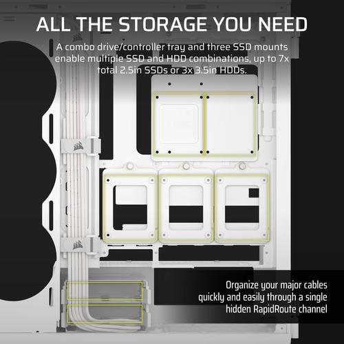 Corsair 5000T Midi Tower Wit - Image 9