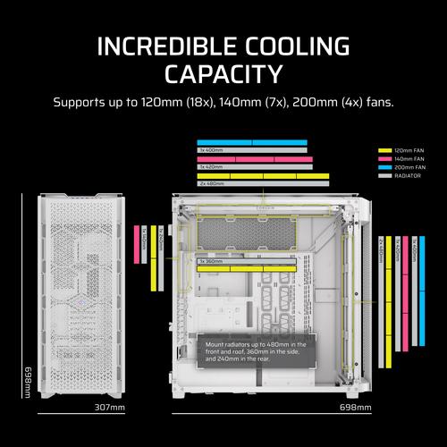 Corsair 9000D RGB AIRFLOW Full Tower Wit - Image 8