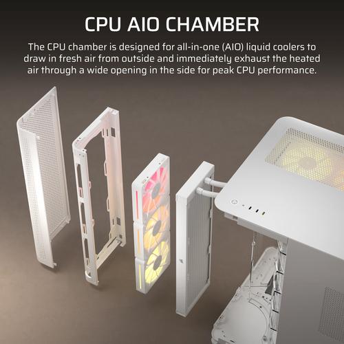Corsair AIR 5400 LX-R RGB iCUE LINK Midi Tower Wit - Image 8
