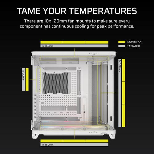 Corsair AIR 5400 RS-R ARGB Midi Tower Wit - Image 2