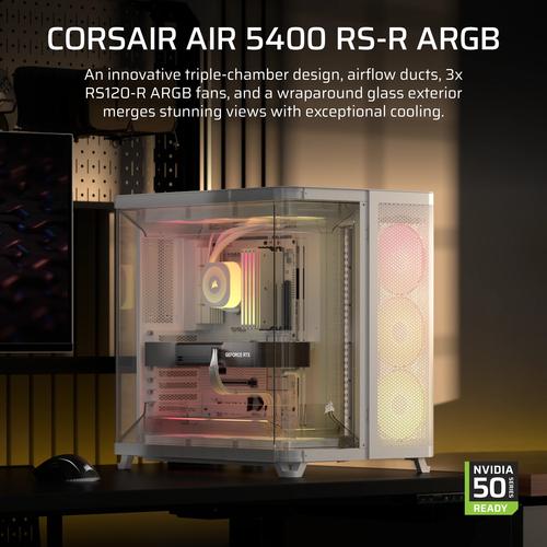 Corsair AIR 5400 RS-R ARGB Midi Tower Wit - Image 5