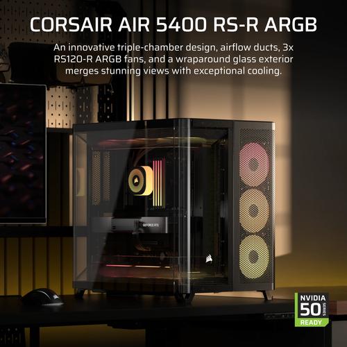 Corsair AIR 5400 RS-R ARGB Midi Tower Zwart - Image 5