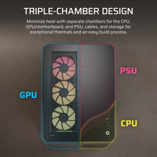Corsair AIR 5400 RS-R ARGB Midi Tower Zwart - Image 6