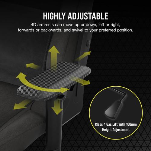 Corsair CF-9010057-WW gamestoel PC-gamestoel Zitgedeelte van mesh Zwart - Image 5