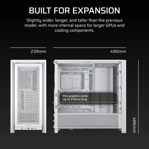 Corsair FRAME 4000D Midi Tower Wit - Image 2