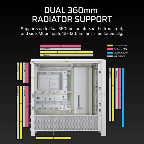 Corsair FRAME 4000D RS Midi Tower Wit - Image 8