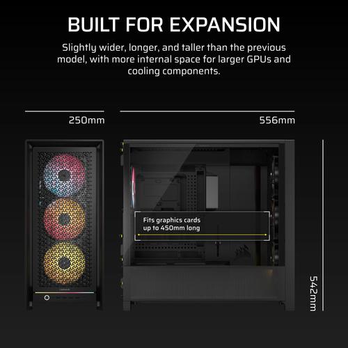 Corsair FRAME 5000D RS ARGB Midi Tower Zwart - Image 2