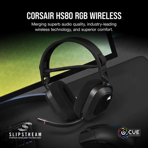 Corsair HS80 RGB Headset Draadloos Hoofdband Gamen Zwart - Image 6