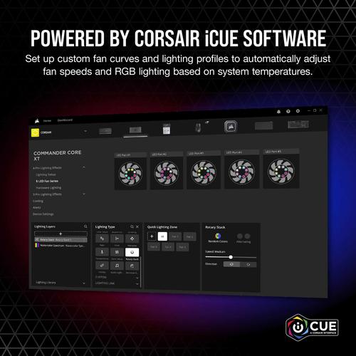 Corsair iCUE Commander Core XT snelheidsregelaar voor ventilator 6 kanalen Zwart - Image 3