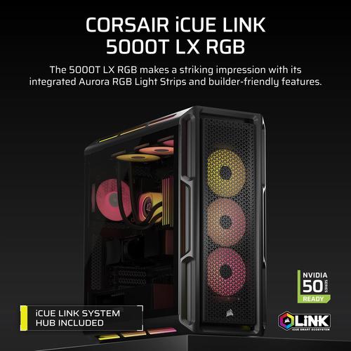 Corsair iCUE LINK 5000T LX RGB Midi Tower Zwart - Image 4