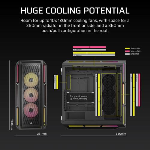 Corsair iCUE LINK 5000T LX RGB Midi Tower Zwart - Image 6