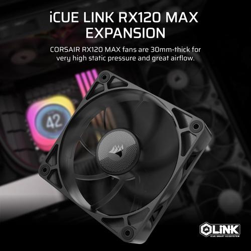 Corsair iCUE LINK RX120 MAX Computer behuizing Ventilator 12 cm Zwart 1 stuk(s) - Image 4