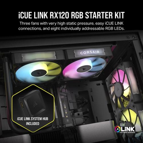 Corsair iCUE LINK RX120 RGB Computer behuizing Ventilator 12 cm Zwart 3 stuk(s) - Image 2