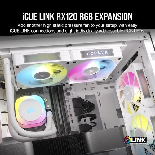 Corsair iCUE LINK RX120 RGB Computer behuizing Ventilator 12 cm Wit 1 stuk(s) - Image 2