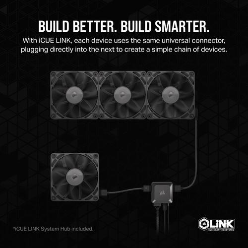Corsair iCUE LINK RX140 Computer behuizing Ventilator 14 cm Zwart 2 stuk(s) - Image 3