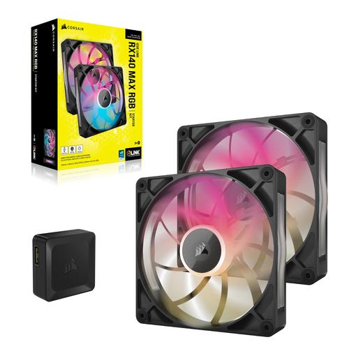 Corsair iCUE LINK RX140 MAX RGB Computer behuizing Ventilator 14 cm Zwart 2 stuk(s) - Image 4