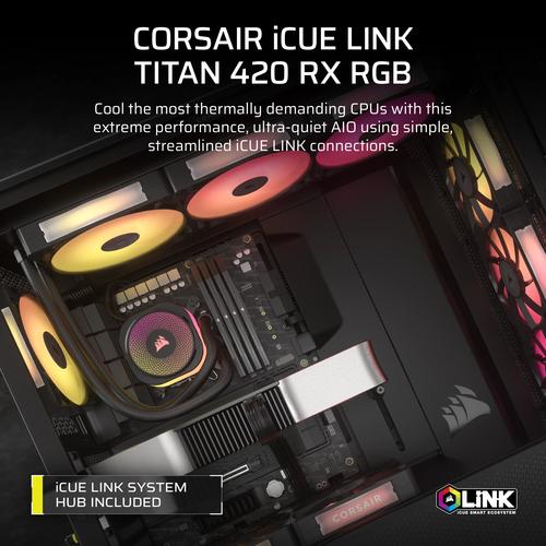 Corsair iCUE LINK TITAN 420 RX RGB Processor Alles-in-één vloeistofkoeler 14 cm Zwart 1 stuk(s) - Image 8