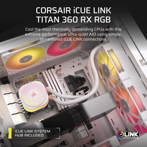 Corsair iCUE LINK TITAN RX RGB Processor Alles-in-één vloeistofkoeler 12 cm Wit 1 stuk(s) - Image 6