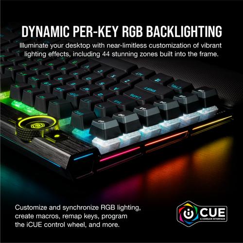 Corsair K100 RGB toetsenbord Gamen USB AZERTY Frans Zwart - Image 9