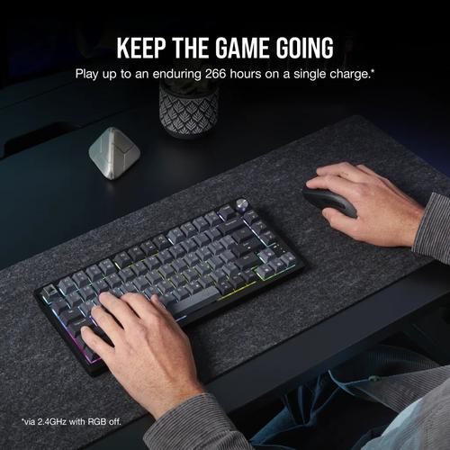Corsair K65 PLUS WIRELESS 75 % RGB toetsenbord Gamen RF draadloos + USB QWERTY Engels Zwart - Image 7