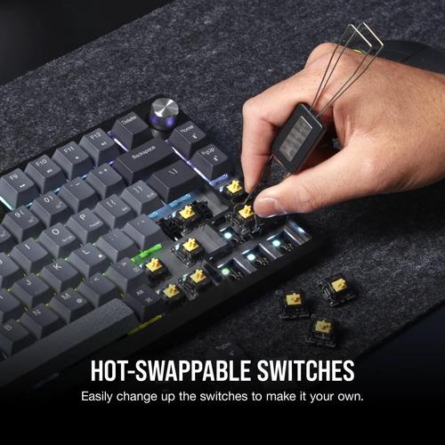 Corsair K65 PLUS WIRELESS 75 % RGB toetsenbord Gamen RF draadloos + USB QWERTY Engels Zwart - Image 8