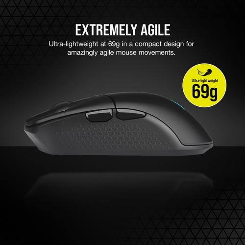 Corsair KATAR ELITE Wireless muis Gamen Rechtshandig RF Wireless + Bluetooth + USB Type-A Optisch 26000 DPI - Image 5