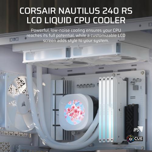 Corsair Nautilus 240 RS LCD Processor Alles-in-één vloeistofkoeler 12 cm Wit 1 stuk(s) - Image 4