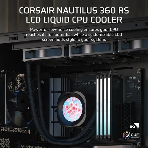 Corsair Nautilus 360 RS Processor Alles-in-één vloeistofkoeler 12 cm Zwart - Image 3