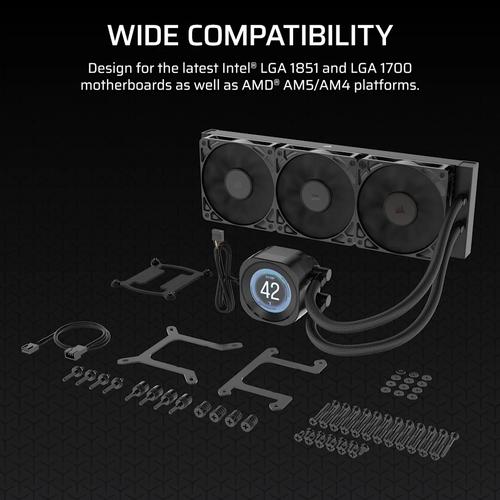 Corsair Nautilus 360 RS Processor Alles-in-één vloeistofkoeler 12 cm Zwart - Image 9